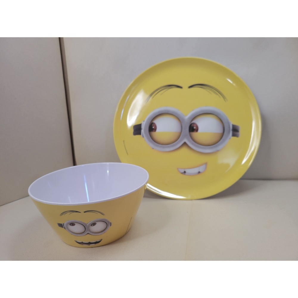 Zak Designs Minions Melamine Plate and Bowl Set Yellow Despicable Me 005-0710